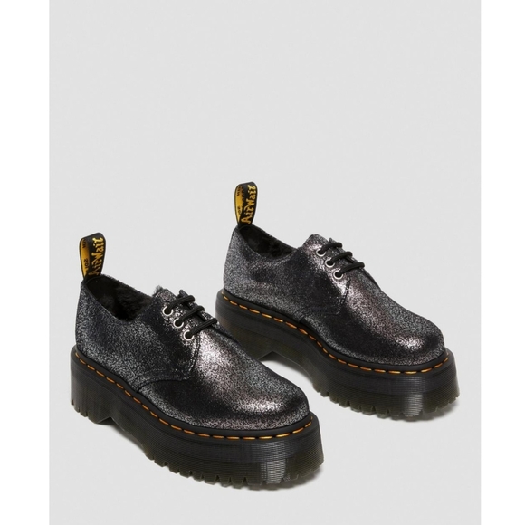 NWOBDr. Martens 1461 Women's Metallic Fur Lined Platform Oxford, Size 8